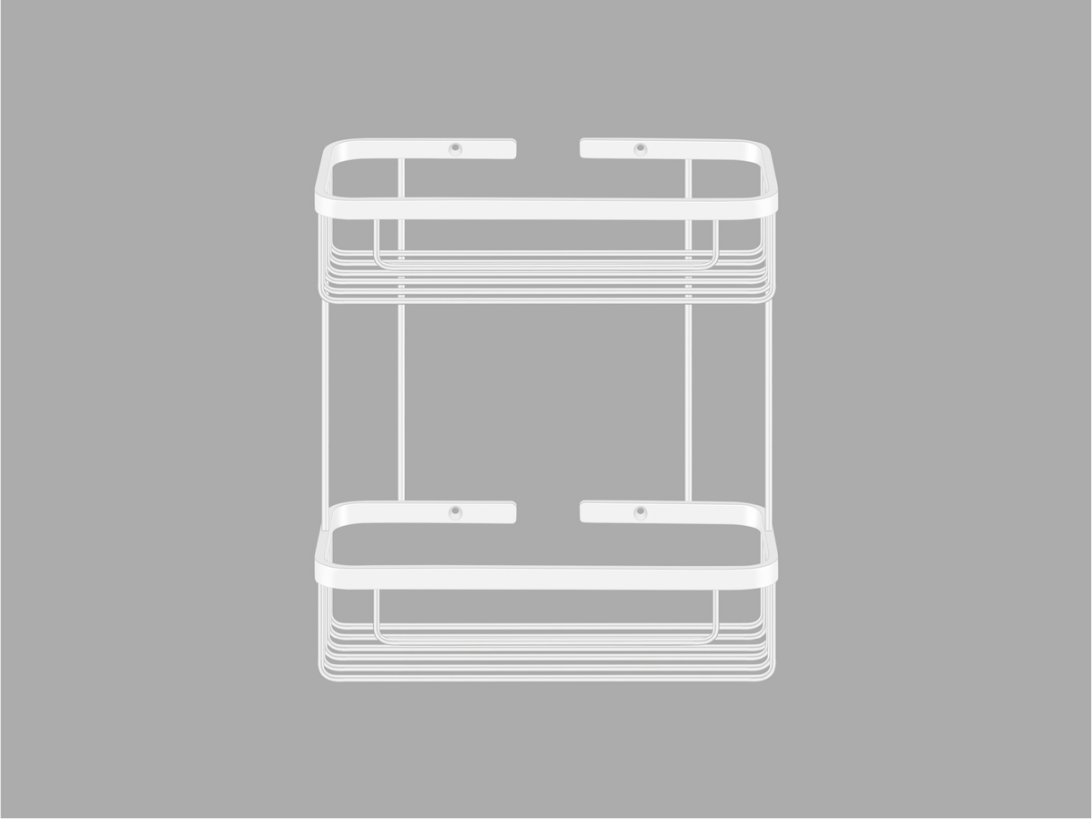 00004-Μ101 Παραλληλόγραμμη Θήκη Ντους Λευκό Ματ SANCO - Image 1