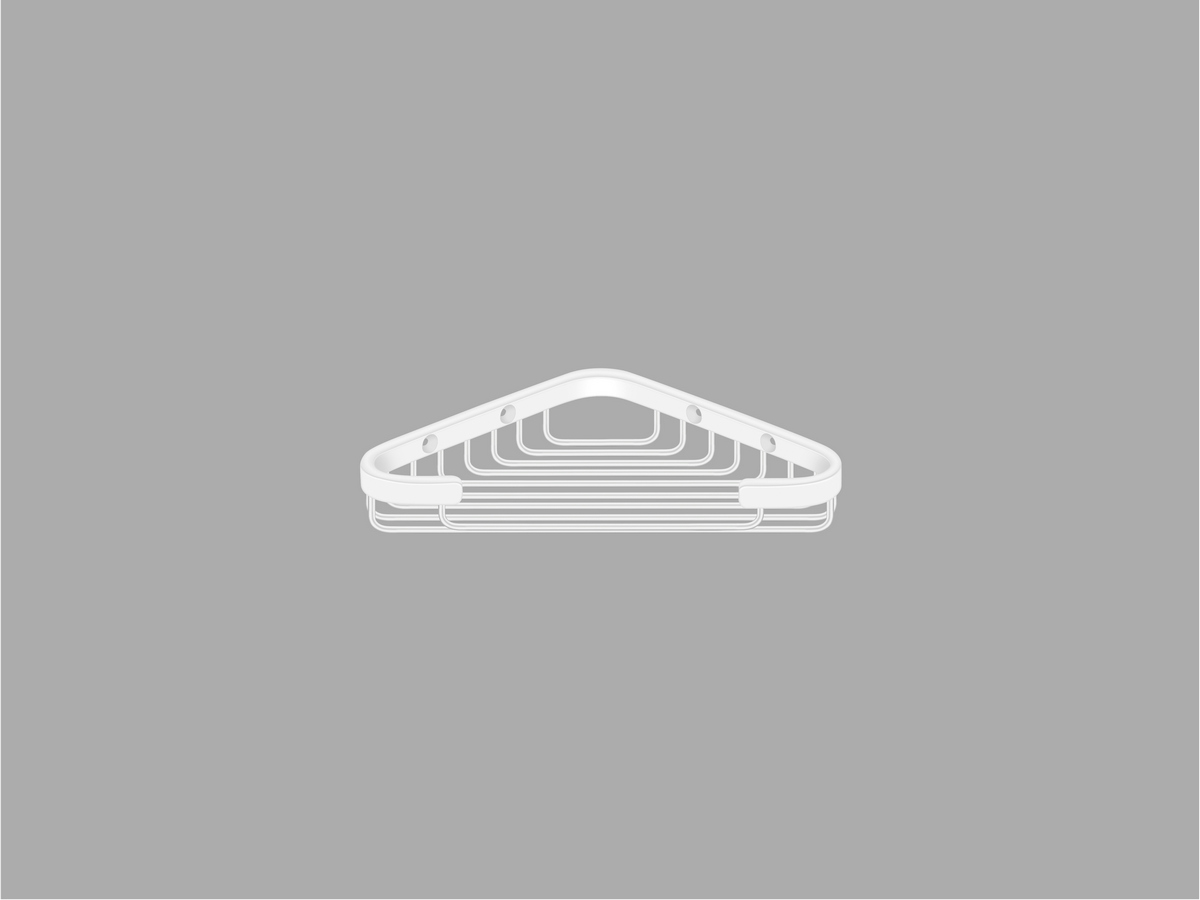 00007-Μ101 Corner Sponge Dish Λευκό Ματ SANCO - Image 1