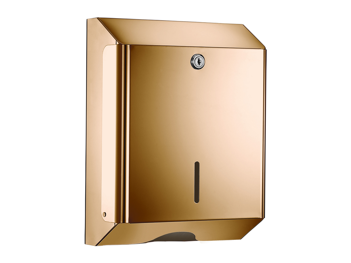 00099-PVD-01PL Paper towel dispenser (AISI 304) PVD Warm Bronze Polished SANCO - Image 1