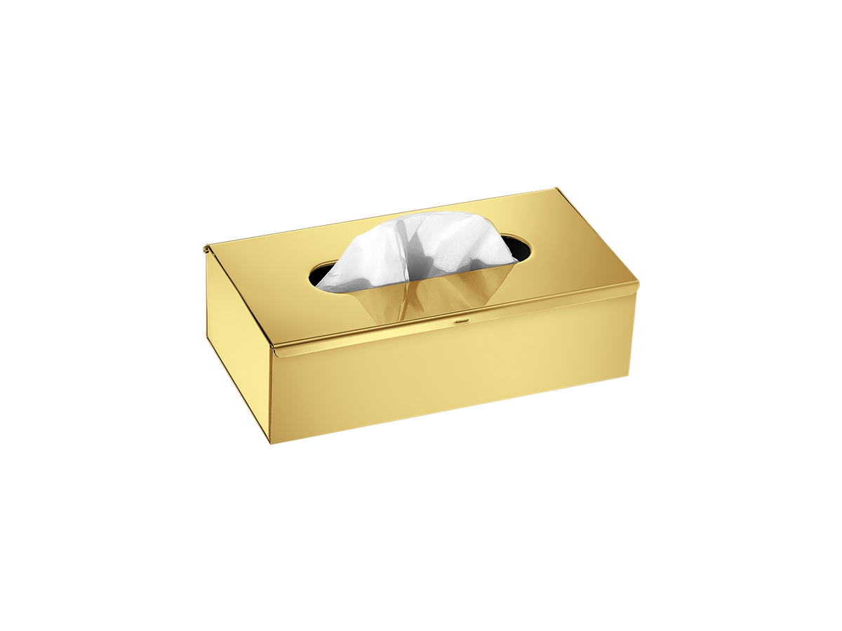 00102-PVD-02PL Tissue Box Free standing | Wall mounted (AISI 304) PVD Golden Brass Polished SANCO - Image 1