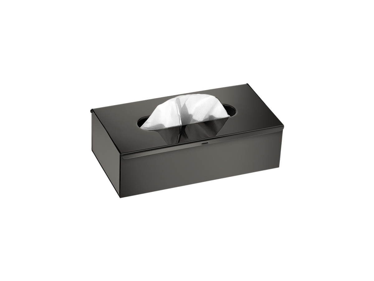 00102-PVD-05PL Tissue Box Free standing | Wall mounted (AISI 304) PVD Gun Metal Polished SANCO - Image 1
