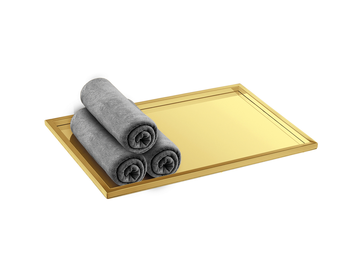 00136-PVD-02PL Guest Towel Tray PVD Golden Brass Polished SANCO - Image 1