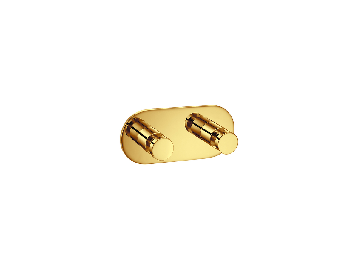 00646-PVD-02PL Διπλό Άγκιστρο Μπουρνουζιού PVD Golden Brass Polished SANCO - Image 1