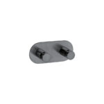Διπλό Άγκιστρο Μπουρνουζιού PVD Gun Metal Brushed SANCO