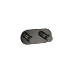 Διπλό Άγκιστρο Μπουρνουζιού PVD Gun Metal Polished SANCO