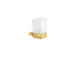 Glass Holder wall Mounted PVD Golden Brass Brushed SANCO