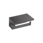 Toilet Roll Holder with cover Σκούρο Γραφίτη SANCO