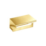 Toilet Roll Holder with cover PVD Golden Brass Brushed SANCO