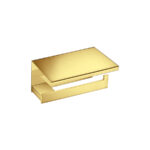 Toilet Roll Holder with cover PVD Golden Brass Polished SANCO