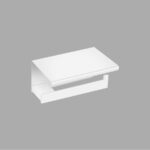 Toilet Roll Holder with cover Λευκό Ματ SANCO