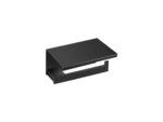Toilet Roll Holder with cover Μαύρο Ματ SANCO