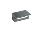 Toilet Roll Holder with cover Ανθρακί Grain SANCO