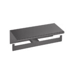 Double Toilet Roll Holder with cover Σκούρο Γραφίτη SANCO