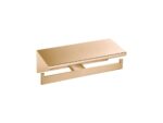 Double Toilet Roll Holder with cover PVD Warm Bronze Brushed SANCO