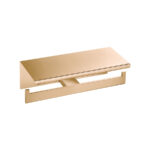 Double Toilet Roll Holder with cover PVD Warm Bronze Brushed SANCO
