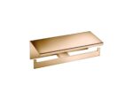 Double Toilet Roll Holder with cover PVD Warm Bronze Polished SANCO