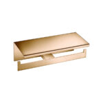 Double Toilet Roll Holder with cover PVD Warm Bronze Polished SANCO