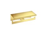 Double Toilet Roll Holder with cover PVD Golden Brass Polished SANCO