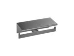 Double Toilet Roll Holder with cover PVD Gun Metal Brushed SANCO