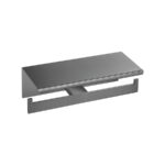 Double Toilet Roll Holder with cover PVD Gun Metal Brushed SANCO