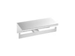 Double Toilet Roll Holder with cover PVD Νίκελ Steel SANCO
