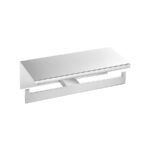 Double Toilet Roll Holder with cover PVD Νίκελ Steel SANCO
