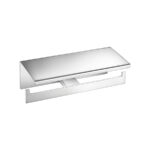 Double Toilet Roll Holder with cover Χρωμέ SANCO
