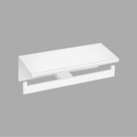 Double Toilet Roll Holder with cover Λευκό Ματ SANCO