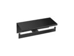 Double Toilet Roll Holder with cover Μαύρο Ματ SANCO