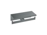 Double Toilet Roll Holder with cover Ανθρακί Grain SANCO