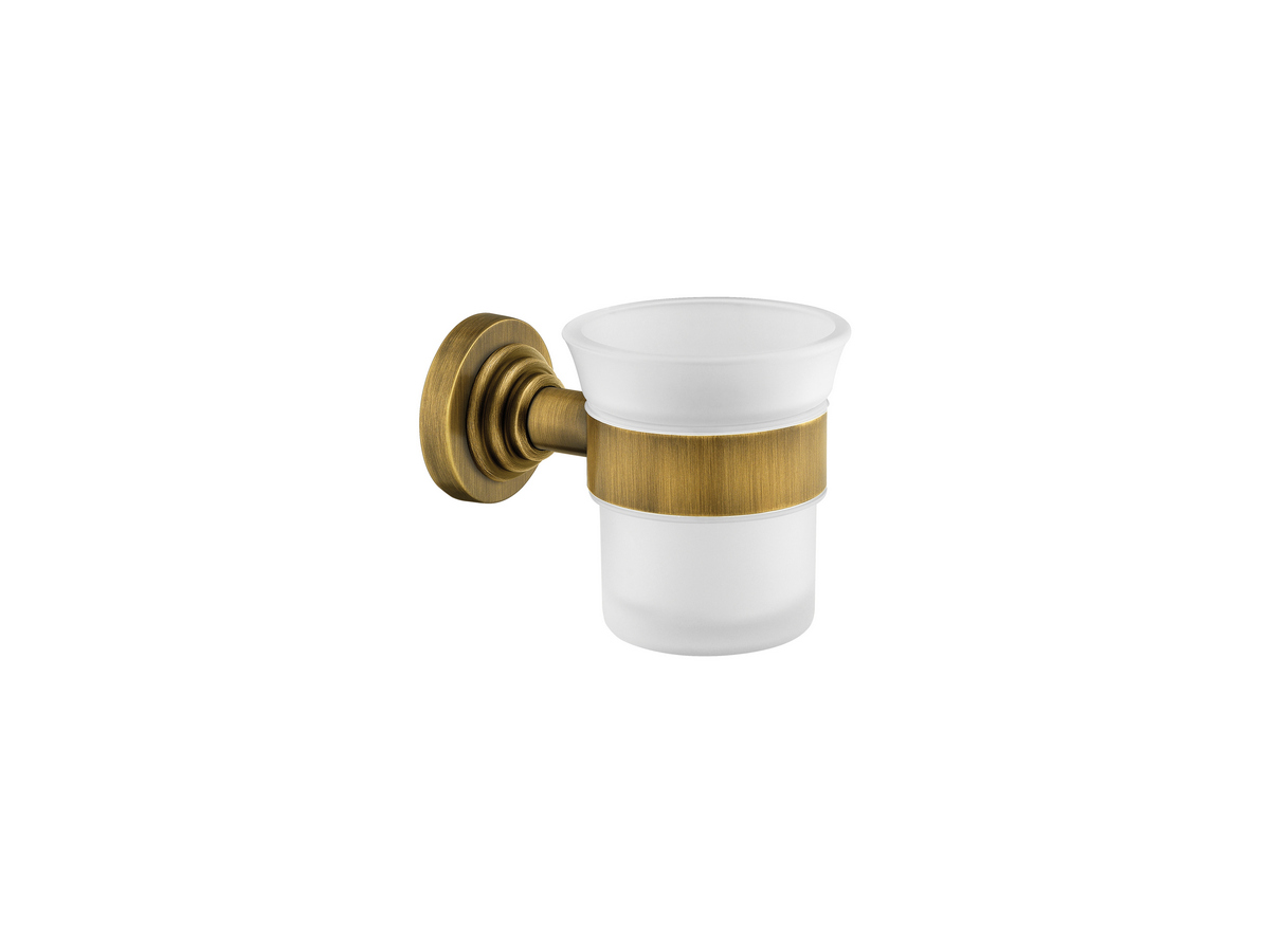 120501-Μ25 Glass Holder wall Mounted Bronze Mat SANCO - Image 1