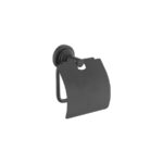 Toilet Roll Holder with cover Σκούρο Γραφίτη SANCO