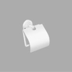 Toilet Roll Holder with cover Λευκό Ματ SANCO