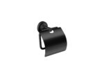 Toilet Roll Holder with cover Μαύρο Ματ SANCO