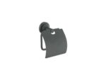 Toilet Roll Holder with cover Ανθρακί Grain SANCO