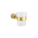 Glass Holder wall Mounted PVD Golden Brass Brushed SANCO