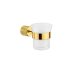 Glass Holder wall Mounted PVD Golden Brass Polished SANCO