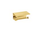 Toilet Roll Holder with cover PVD Golden Brass Brushed SANCO