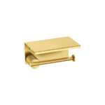 Toilet Roll Holder with cover PVD Golden Brass Brushed SANCO