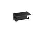 Toilet Roll Holder with cover Μαύρο Ματ SANCO