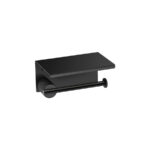 Toilet Roll Holder with cover Μαύρο Ματ SANCO