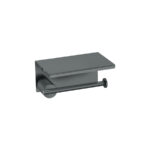 Toilet Roll Holder with cover Ανθρακί Grain SANCO