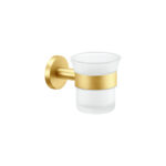 Glass Holder wall Mounted PVD Golden Brass Brushed SANCO