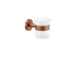 Glass Holder wall Mounted PVD Red Copper Brushed SANCO