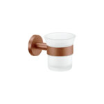 Glass Holder wall Mounted PVD Red Copper Brushed SANCO