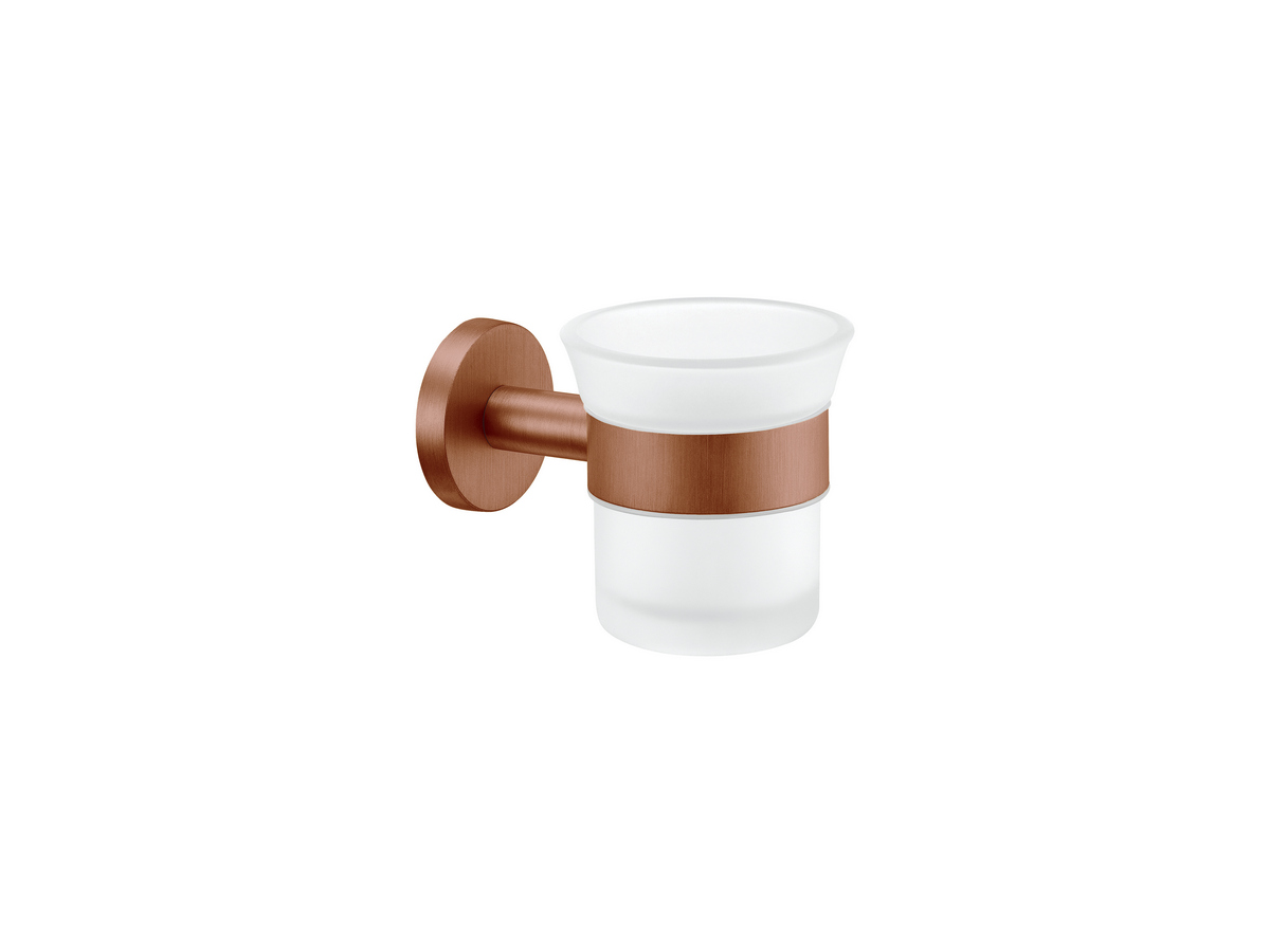 121201-PVD-10BR Glass Holder wall Mounted PVD Red Copper Brushed SANCO - Image 1
