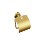 Toilet Roll Holder with cover PVD Golden Brass Brushed SANCO