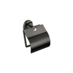 Toilet Roll Holder with cover PVD Gun Metal Polished SANCO