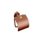 Toilet Roll Holder with cover PVD Red Copper Brushed SANCO