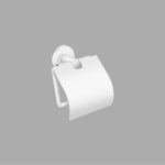 Toilet Roll Holder with cover Λευκό Ματ SANCO